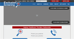 Desktop Screenshot of exclusionscreening.com
