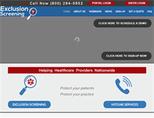 Tablet Screenshot of exclusionscreening.com